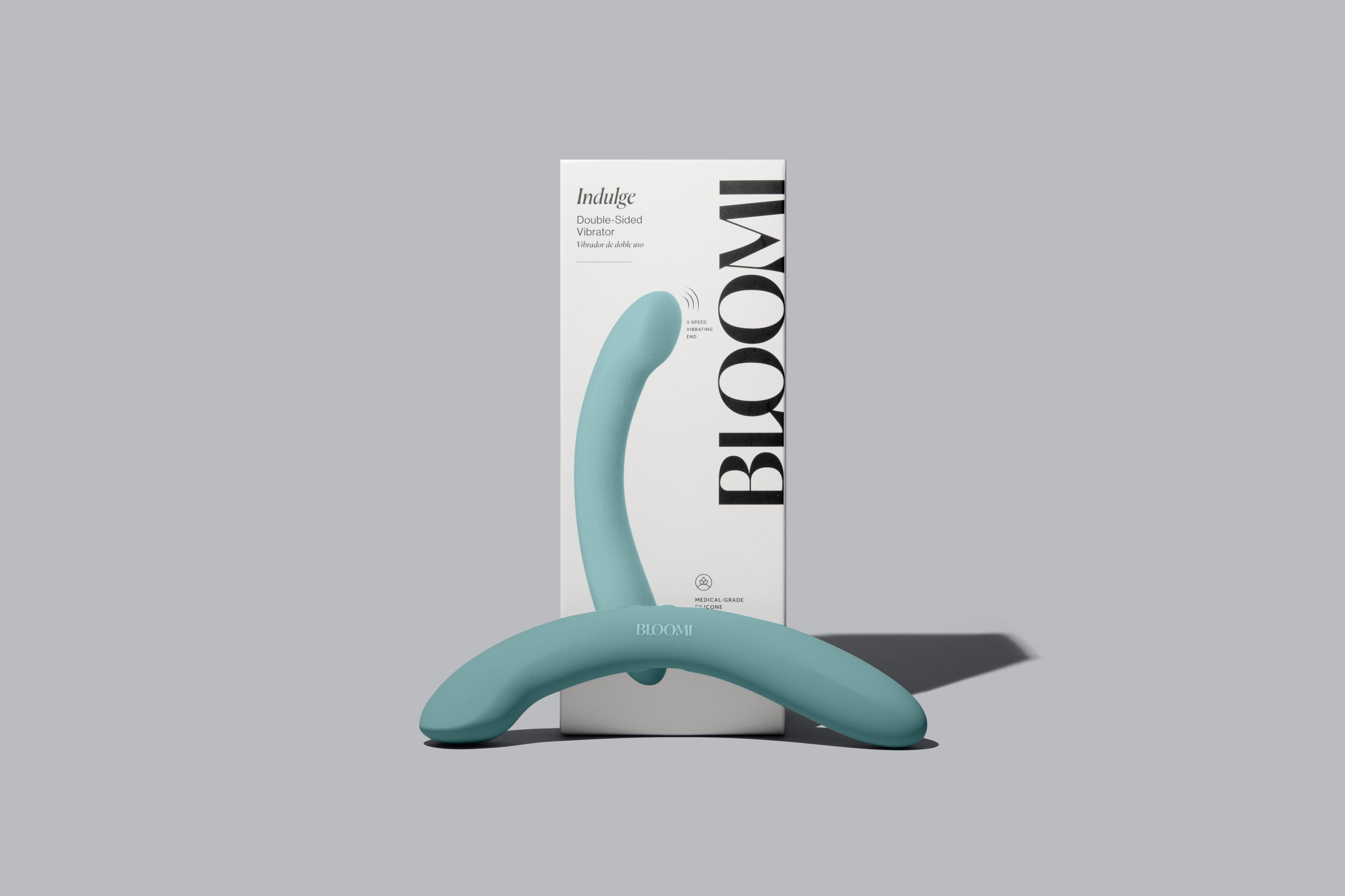 Waterproof adult sex toy from body-safe silicone on gift paper bag